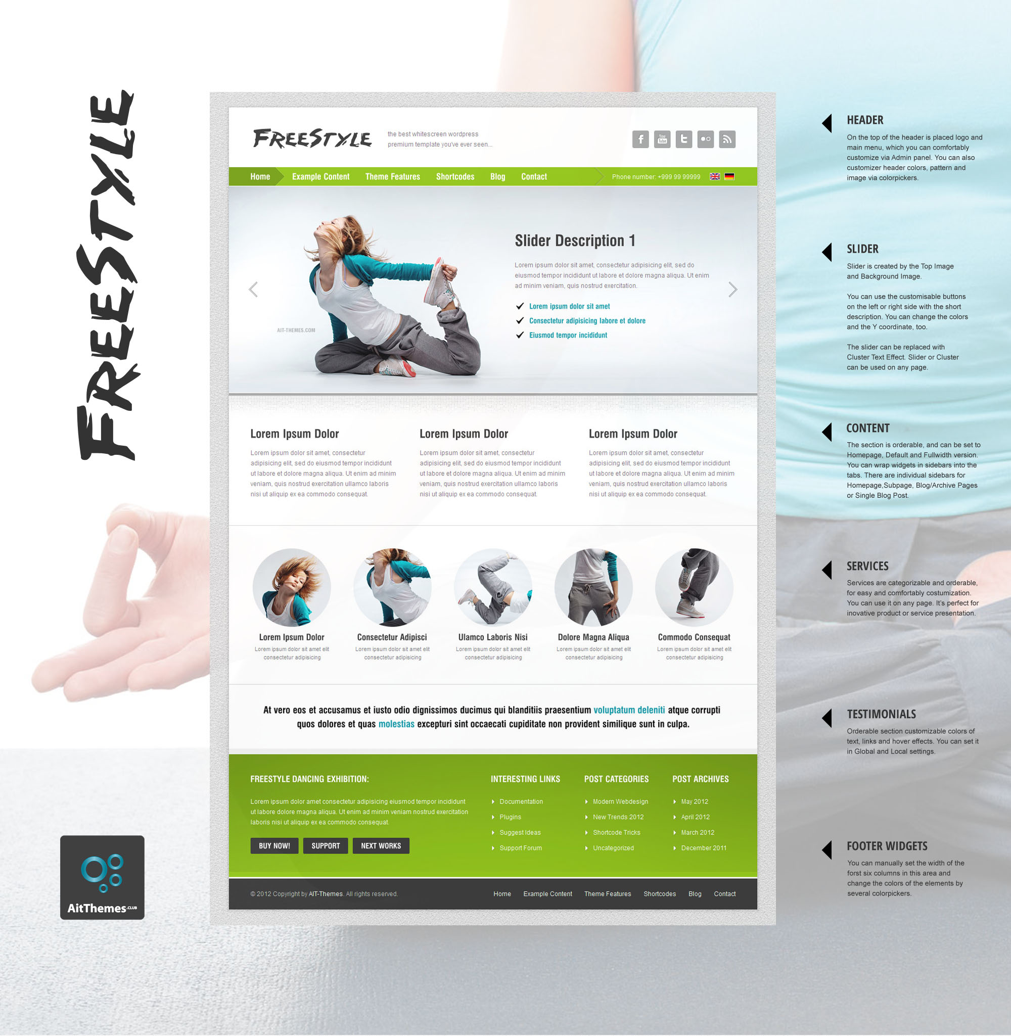 Freestyle Wordpress Theme Yoga Wordpress Theme