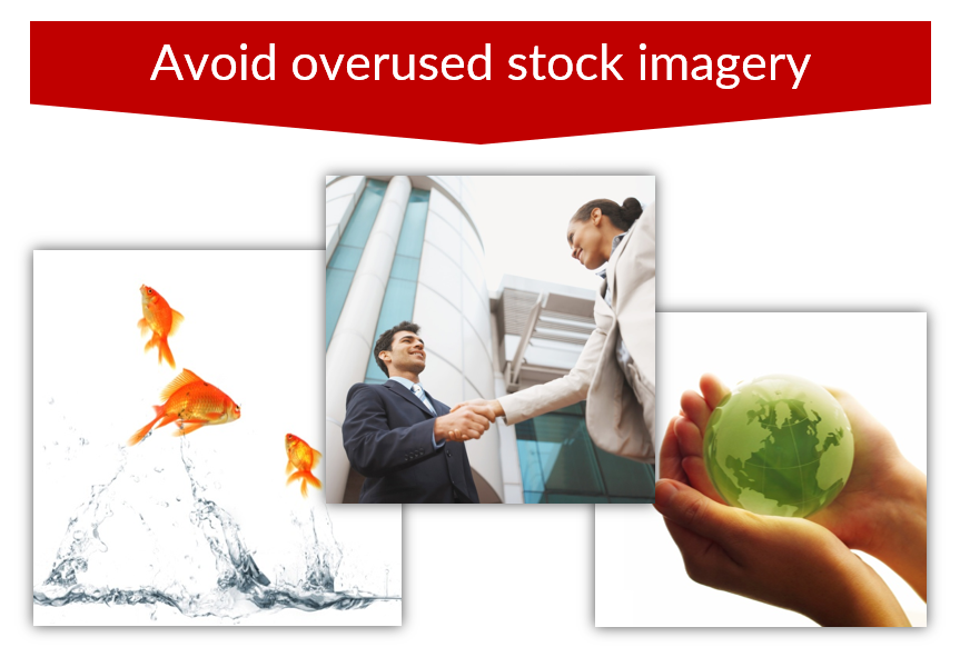 Avoid overused stock imaginery