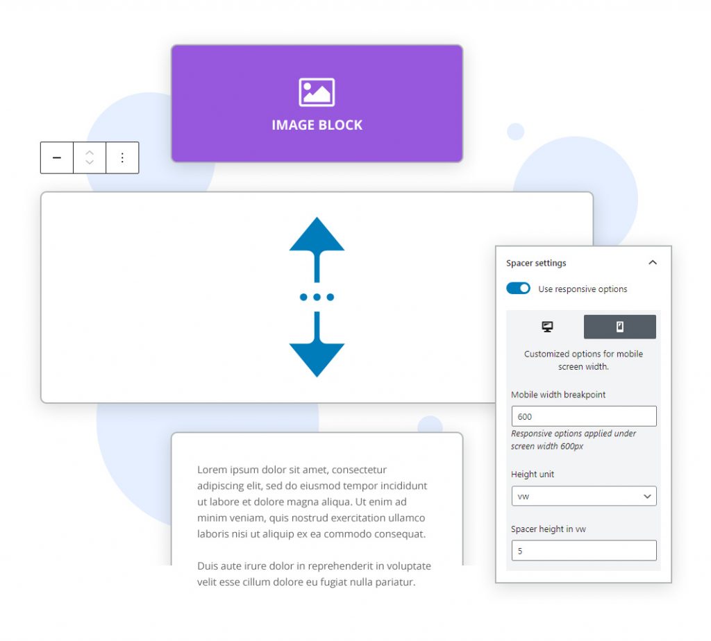 Responsive Spacer block