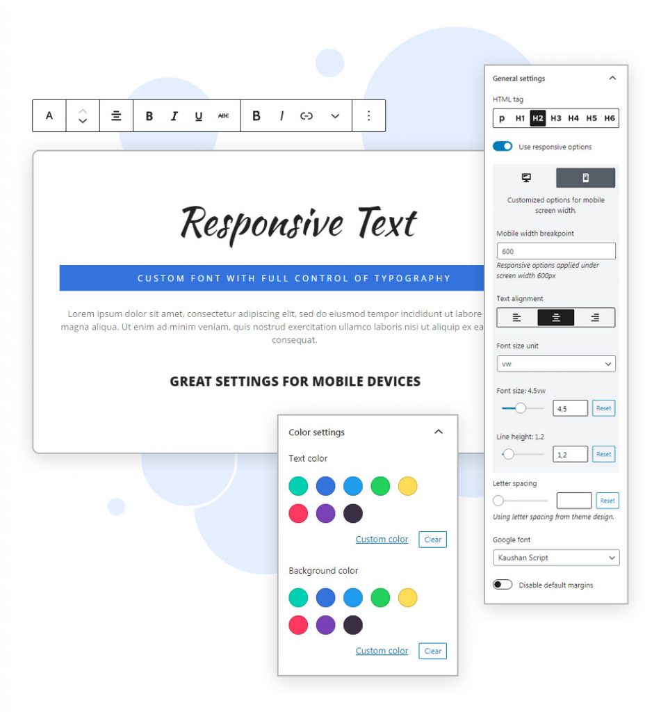 Responsive Text block