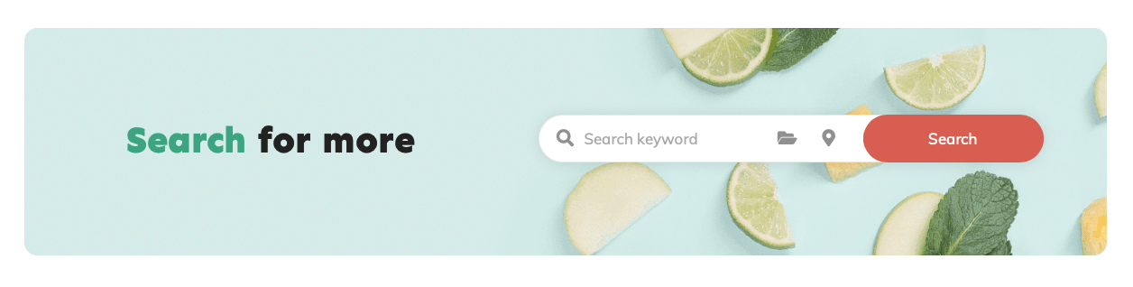 Farm WordPress theme with search box