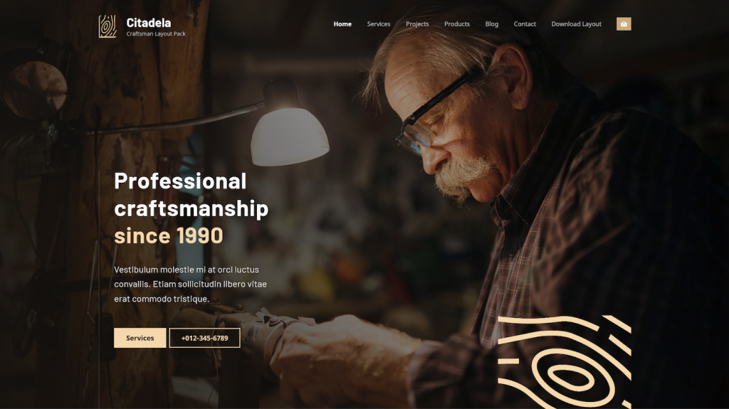 Craftsman antet pagina de start