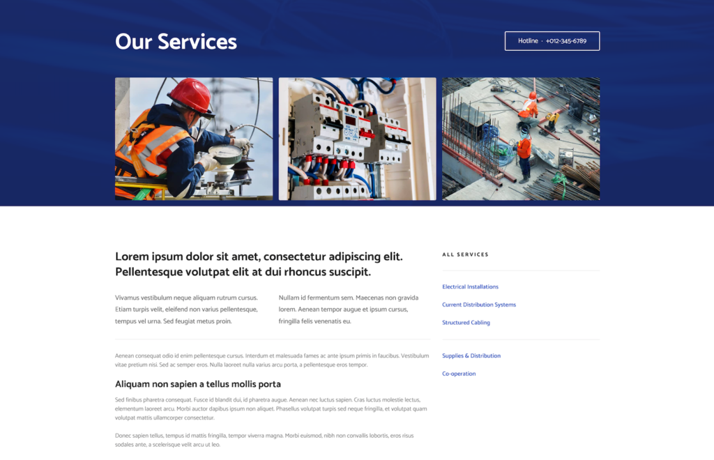 elektrikerservices webside