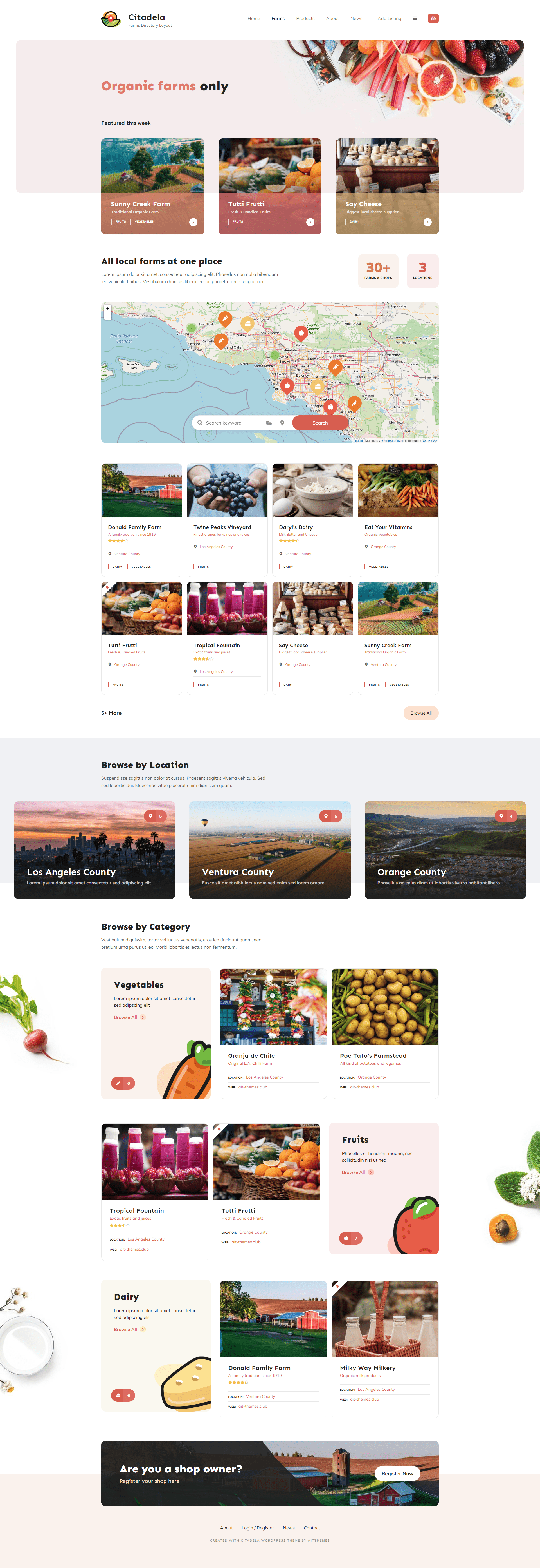 Кольори теми Farm WordPress