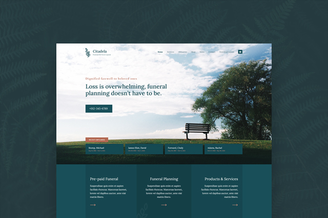 Погребална WordPress тема