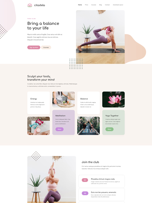 Yoga WordPress theme