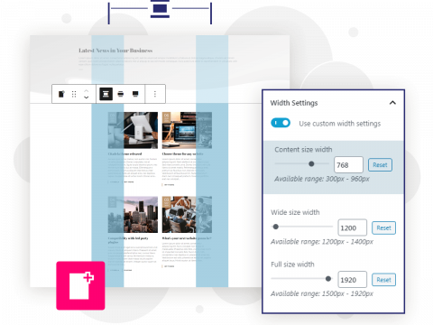 Cluster: configurações de largura